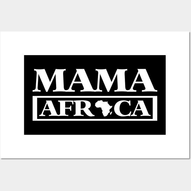 Africa Map, Mama Africa, African Black Pride Wall Art by alzo